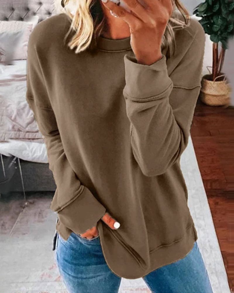 Viviana - Einfarbiges Sweatshirt 3