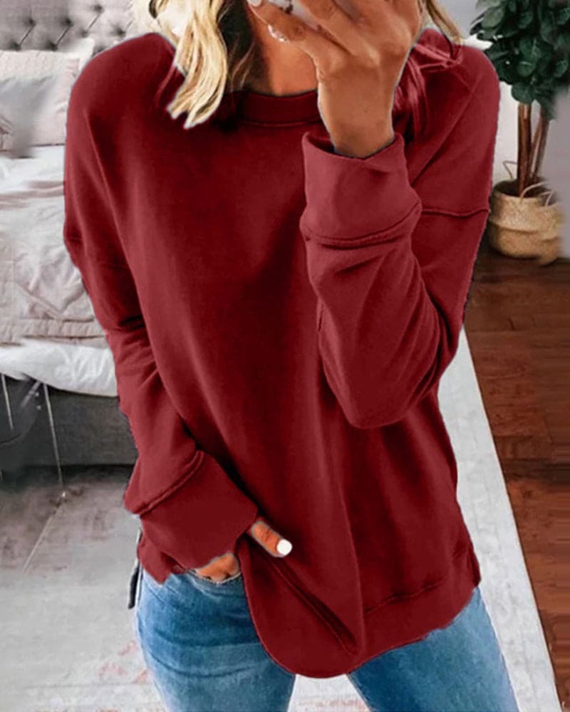 Viviana - Einfarbiges Sweatshirt 4