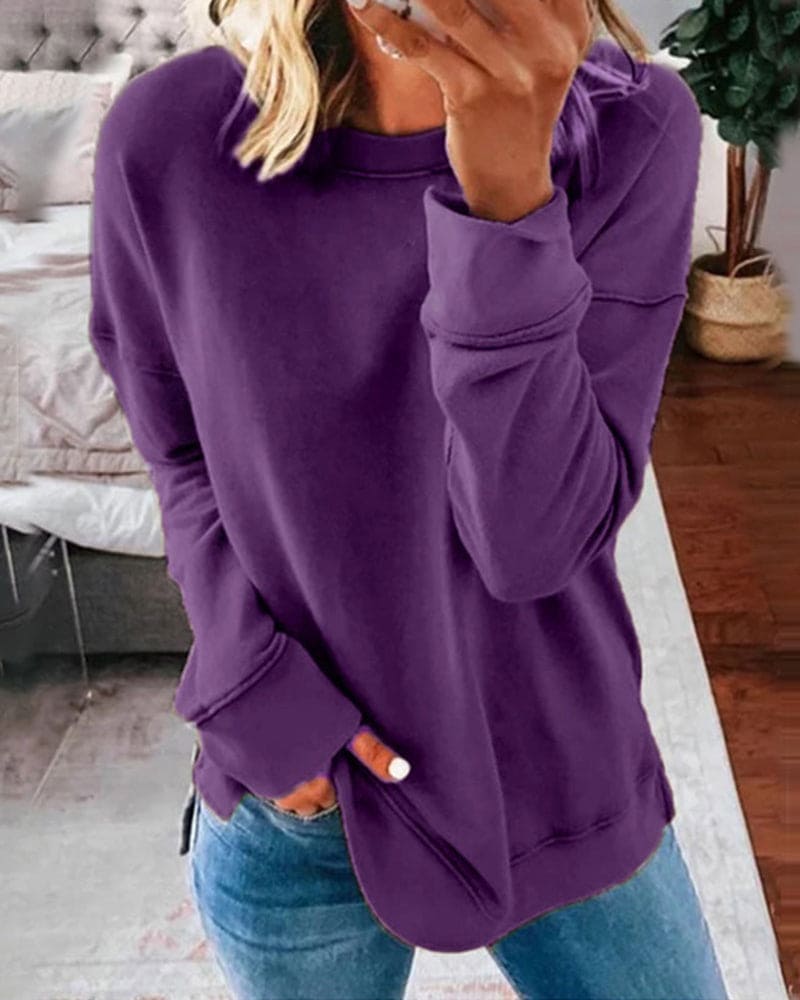 Viviana - Einfarbiges Sweatshirt 9