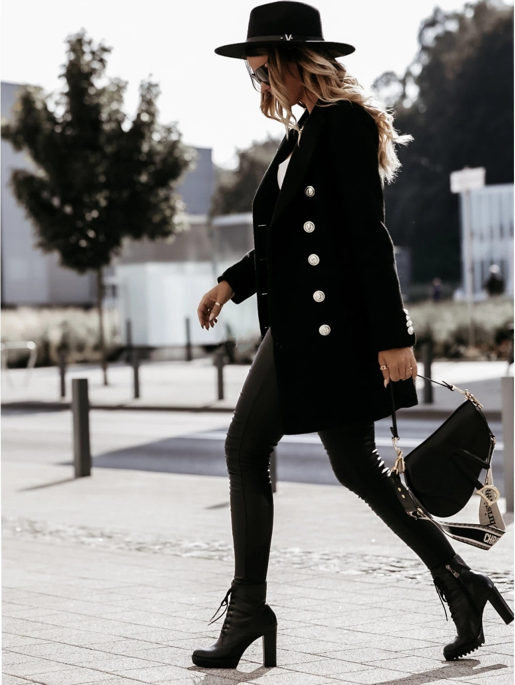 WOLFF Solide Farbe Mantel Jacke 2