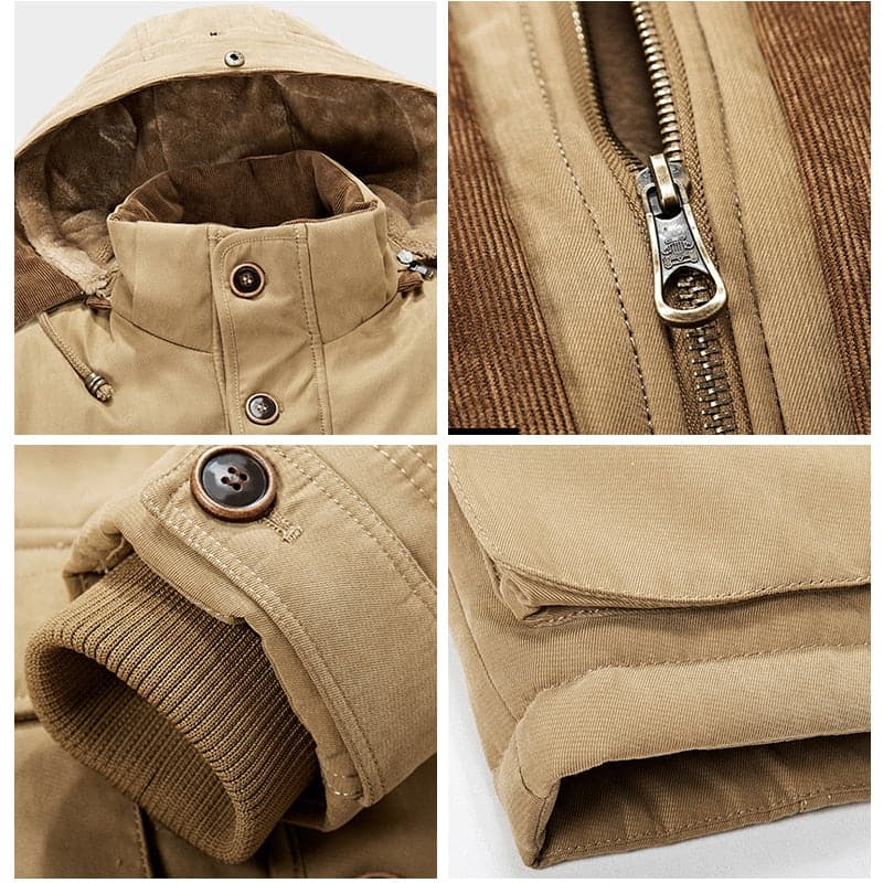 Warme und dicke Winterjacke für Herren 6
