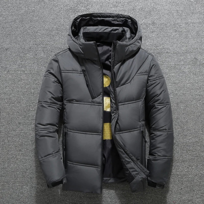 Warme wasserdichte winterjacke mit kapuze für herren | ideal für den winter 1