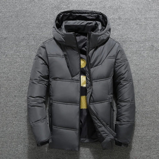 Warme wasserdichte winterjacke mit kapuze für herren | ideal für den winter 1