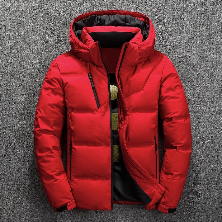 Warme wasserdichte winterjacke mit kapuze für herren | ideal für den winter 2