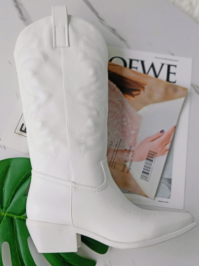 Weiße Cowboystiefel 5